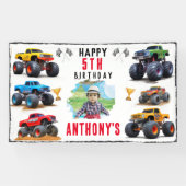 Banderoles Monster Truck Team Anniversaire Fête Invitation (Horizontal)