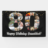 Banderoles montage photo grand-parent à 80e anniversaire (Horizontal)