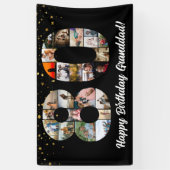 Banderoles montage photo grand-parent à 80e anniversaire (Vertical)