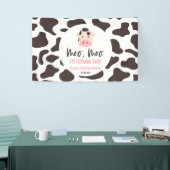 Banderoles Moo Moo I'm Turin Two Cow 2nd Birthday Party (Salon professionnel)