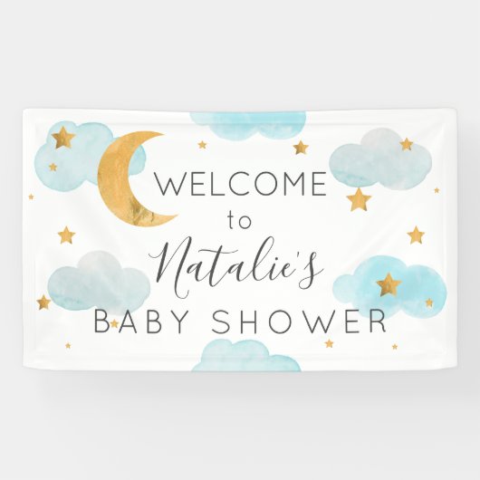Banderoles Moon & Stars baby shower banner (Horizontal)