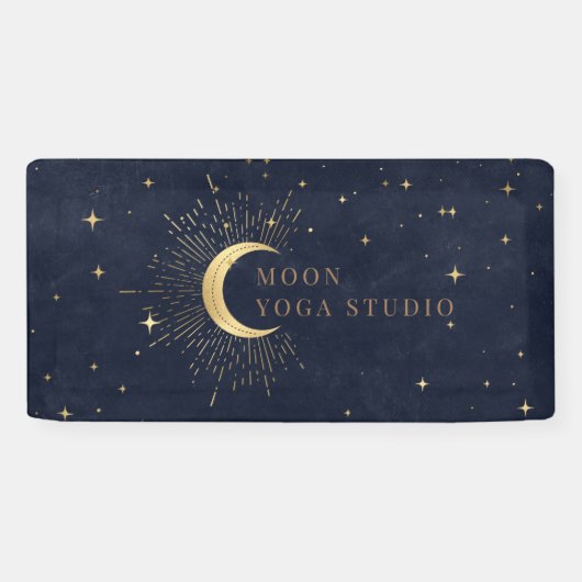 Banderoles Moon Stars Midnight Blue Banner (Horizontal)