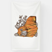 Banderoles Mops d'Halloween (Vertical)