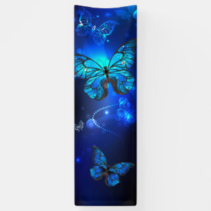 Banderoles Morpho Butterfly in the Dark Background