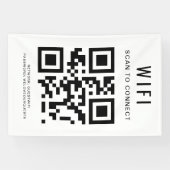 Banderoles Mot de passe Wifi | Scannez le code QR pour vous c (Horizontal)