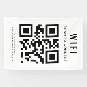 Banderoles Mot de passe Wifi   Scannez le code QR pour vous c