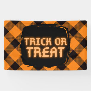 Banderoles Motif à carreaux d'Halloween