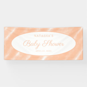 Banderoles Motif Abstrait Aquarelle Couleur Peach Fuzz