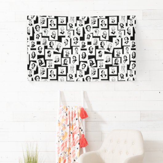 Banderoles Motif avec portraits des plus grands compositeurs (En situation)
