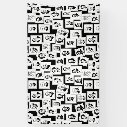 Banderoles Motif avec portraits des plus grands compositeurs (Vertical)