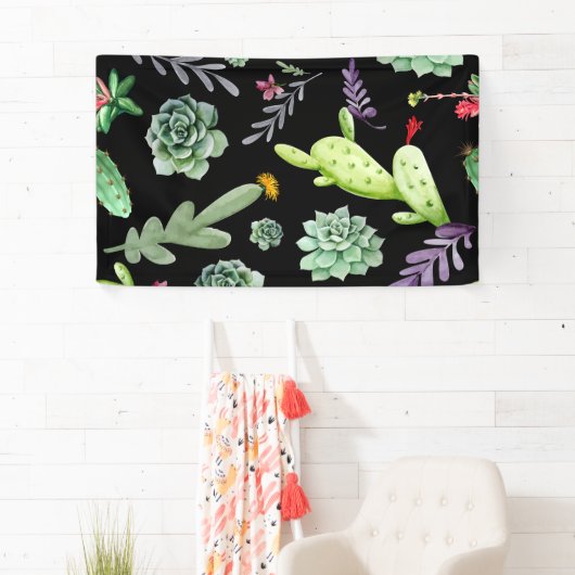 Banderoles Motif Cactus 2 (En situation)