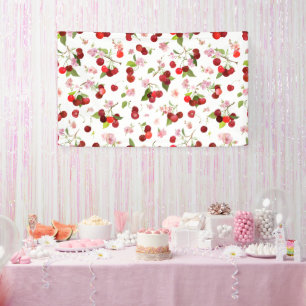 Banderoles Motif cerise 1