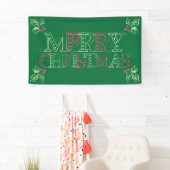 Banderoles Motif Chalk Mistletoe (En situation)