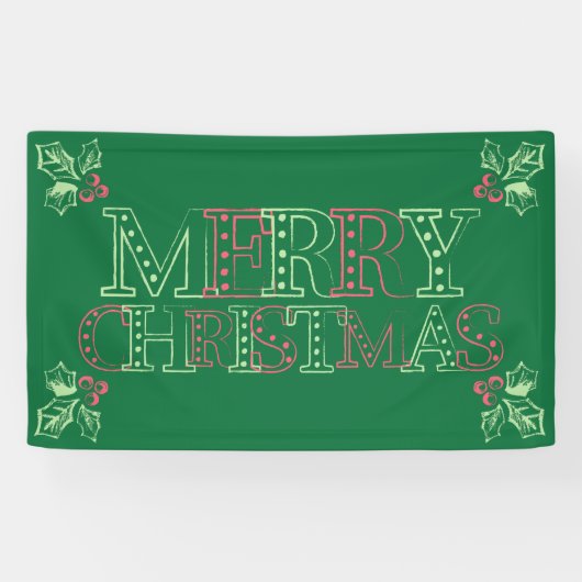 Banderoles Motif Chalk Mistletoe (Horizontal)