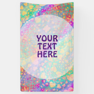 Banderoles Motif d'amour de cœur Design pastel