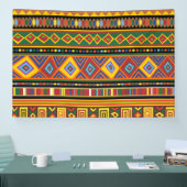 Banderoles Motif d'art ethnique en Afrique (Salon professionnel)