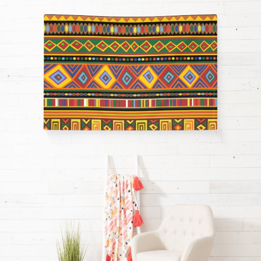 Banderoles Motif d'art ethnique en Afrique (Insitu)