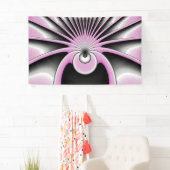 Banderoles Motif d'art fractal Abstrait moderne (En situation)