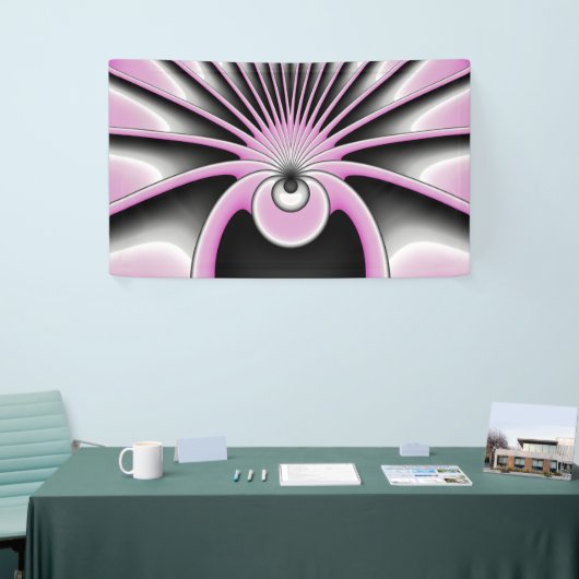 Banderoles Motif d'art fractal Abstrait moderne (Salon professionnel)