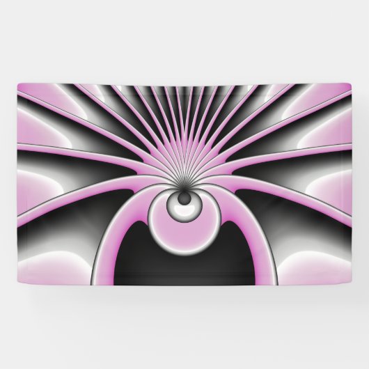 Banderoles Motif d'art fractal Abstrait moderne (Horizontal)