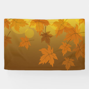 Banderoles Motif d'automne avec feuilles d'érable en chute et