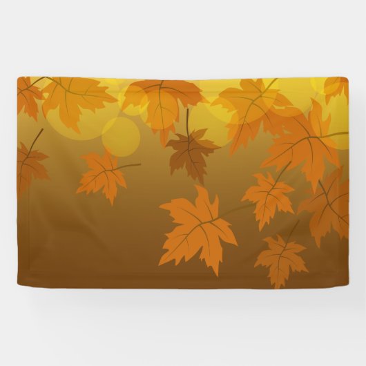Banderoles Motif d'automne avec feuilles d'érable en chute et (Horizontal)