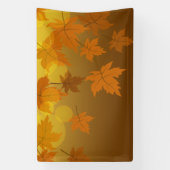 Banderoles Motif d'automne avec feuilles d'érable en chute et (Verticale)