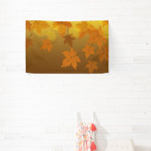 Banderoles Motif d'automne avec feuilles d'érable en chute et (Insitu)