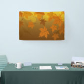 Banderoles Motif d'automne avec feuilles d'érable en chute et (Salon professionnel)