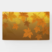 Banderoles Motif d'automne avec feuilles d'érable en chute et (Horizontal)