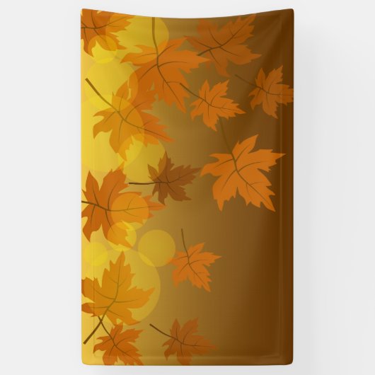 Banderoles Motif d'automne avec feuilles d'érable en chute et (Vertical)