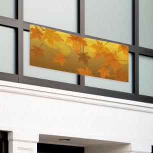 Banderoles Motif d'automne avec feuilles d'érable en chute et