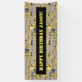 Banderoles Motif de camions de construction customisés (Vertical)