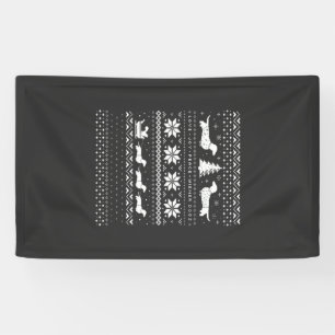 Banderoles Motif de chandail de Noël pour Dachshunds T-Shirt