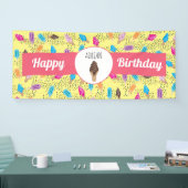 Banderoles Motif de crème glacée d'été coloré (Salon professionnel)