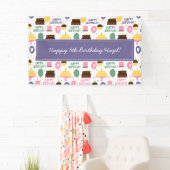Banderoles Motif de gâteau coloré Joyeux anniversaire avec no (En situation)