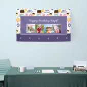 Banderoles Motif de gâteau coloré Joyeux anniversaire avec no (Salon professionnel)