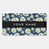 Banderoles Motif de marguerite, marguerites blanches, Votre n (Horizontal)