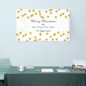 Banderoles Motif de Noël Gold Confetti avec Bleu (Salon professionnel)