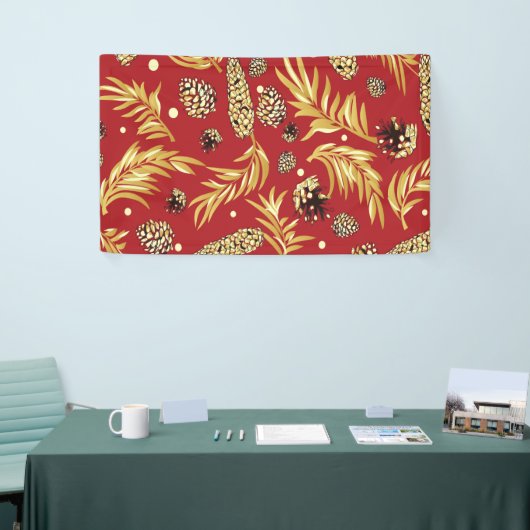 Banderoles Motif de Noël, Pine Snow 3 (Salon professionnel)