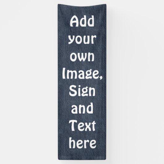 Banderoles Motif de tissu de jeans + vos idées (Vertical)