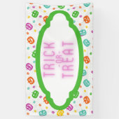 Banderoles Motif d'Halloween Citrouille multicolore (Vertical)