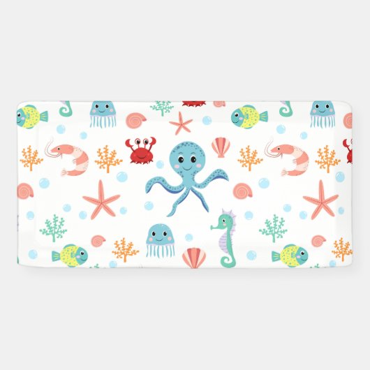 Banderoles Motif du monde marin (Horizontal)