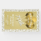 Banderoles Motif du numéro d'or/blanc du 70e parti (Horizontal)