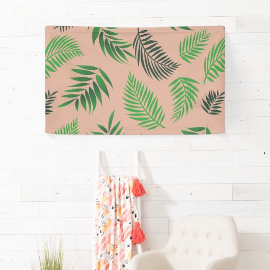 Banderoles Motif Feuille tropical 10 (En situation)
