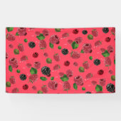 Banderoles Motif framboise (Horizontal)