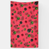 Banderoles Motif framboise (Vertical)
