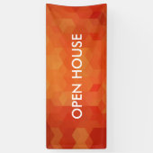 Banderoles Motif géométrique orange en gras (Vertical)