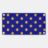 Banderoles Motif Gold Stars, Bleu Marine, Exclusive (Horizontal)