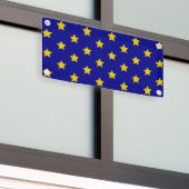 Banderoles Motif Gold Stars, Bleu Marine, Exclusive (Bâtiment extérieur)